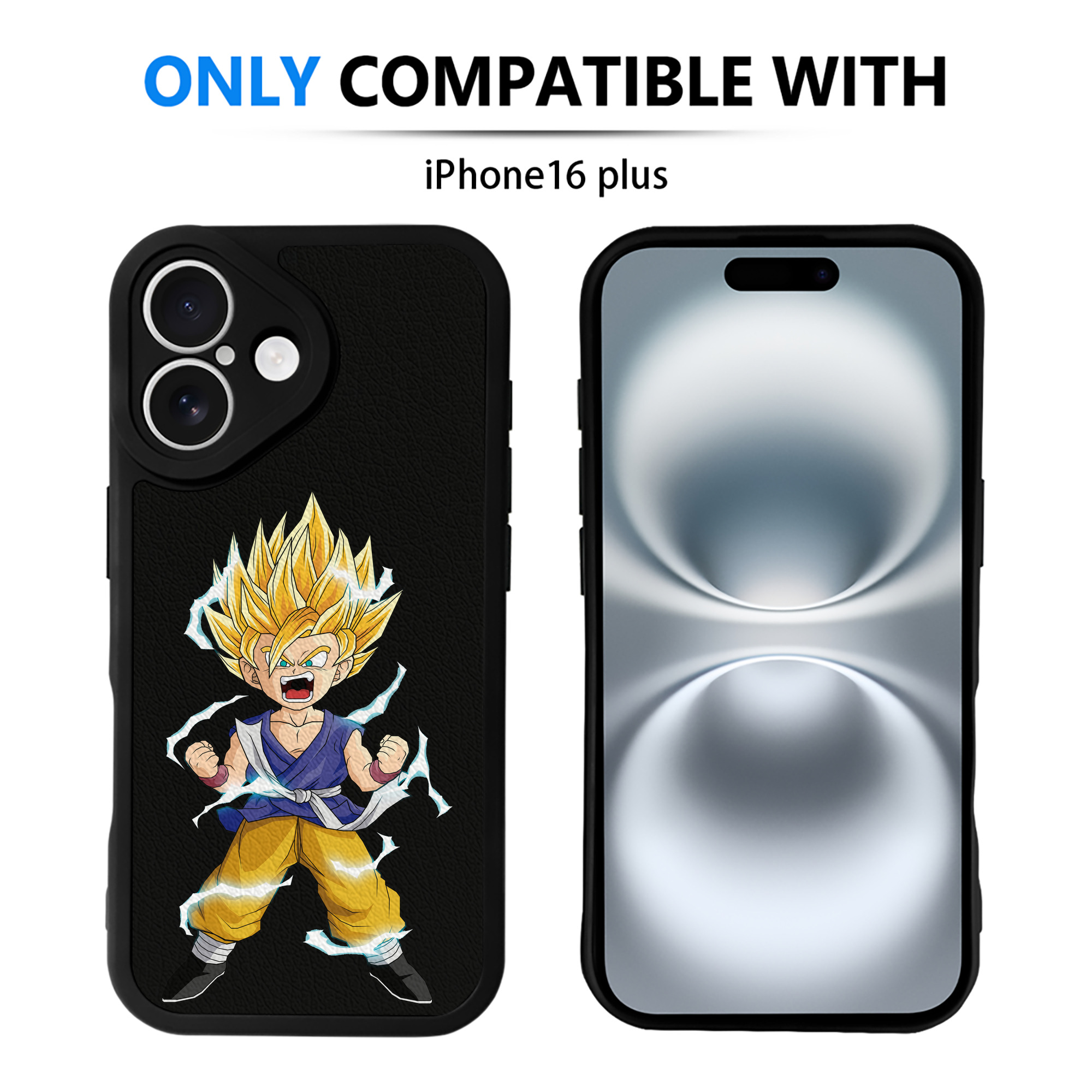 （画像用） ドラゴンボール 孫 悟飯（そんごはん）DRAGON BALL Son Gohan 【iPhone 16シリーズ対応】シリコンスマホケース（レザー調） 材質：シリコン